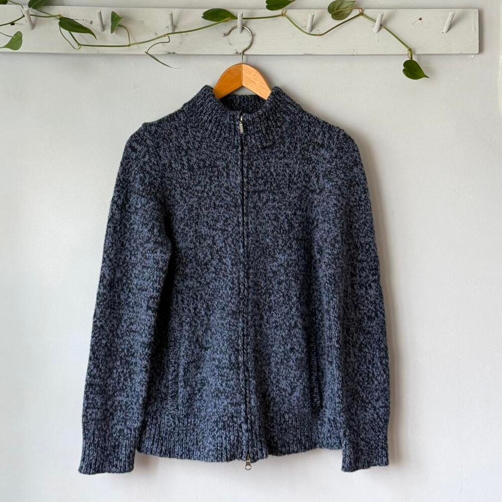 L.L. Bean lambswool zip sweater (M)